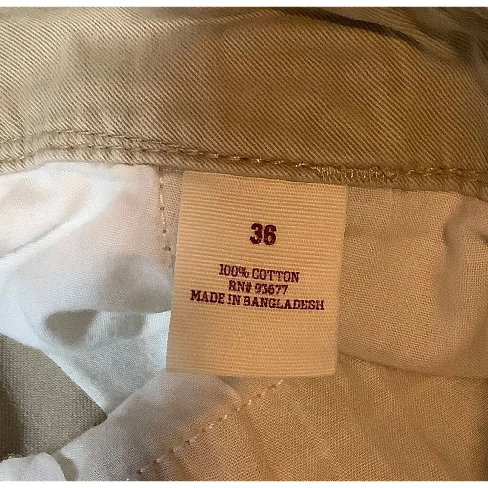 Arizona Jean Co Men's Khaki Cargo Shorts Size 36 Tan Cotton 10